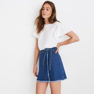 NWT Madewell Raw-Hem Wrap Skirt in Size